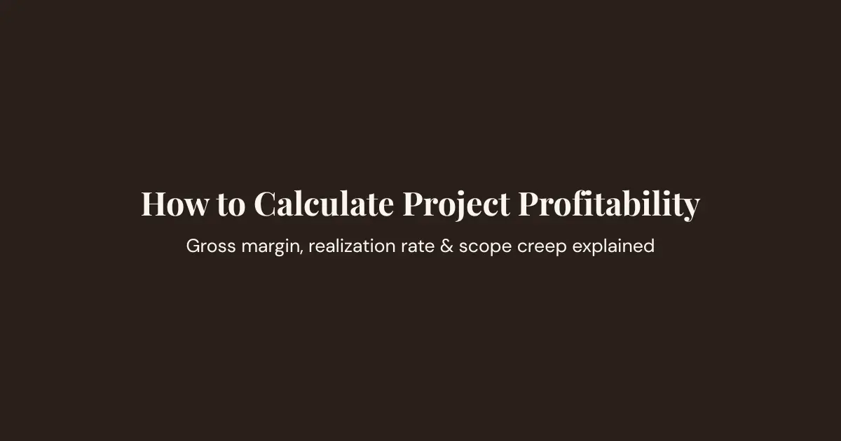 How to Calculate Project Profitability | CalStack